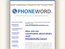 Tablet Screenshot of phoneword.com